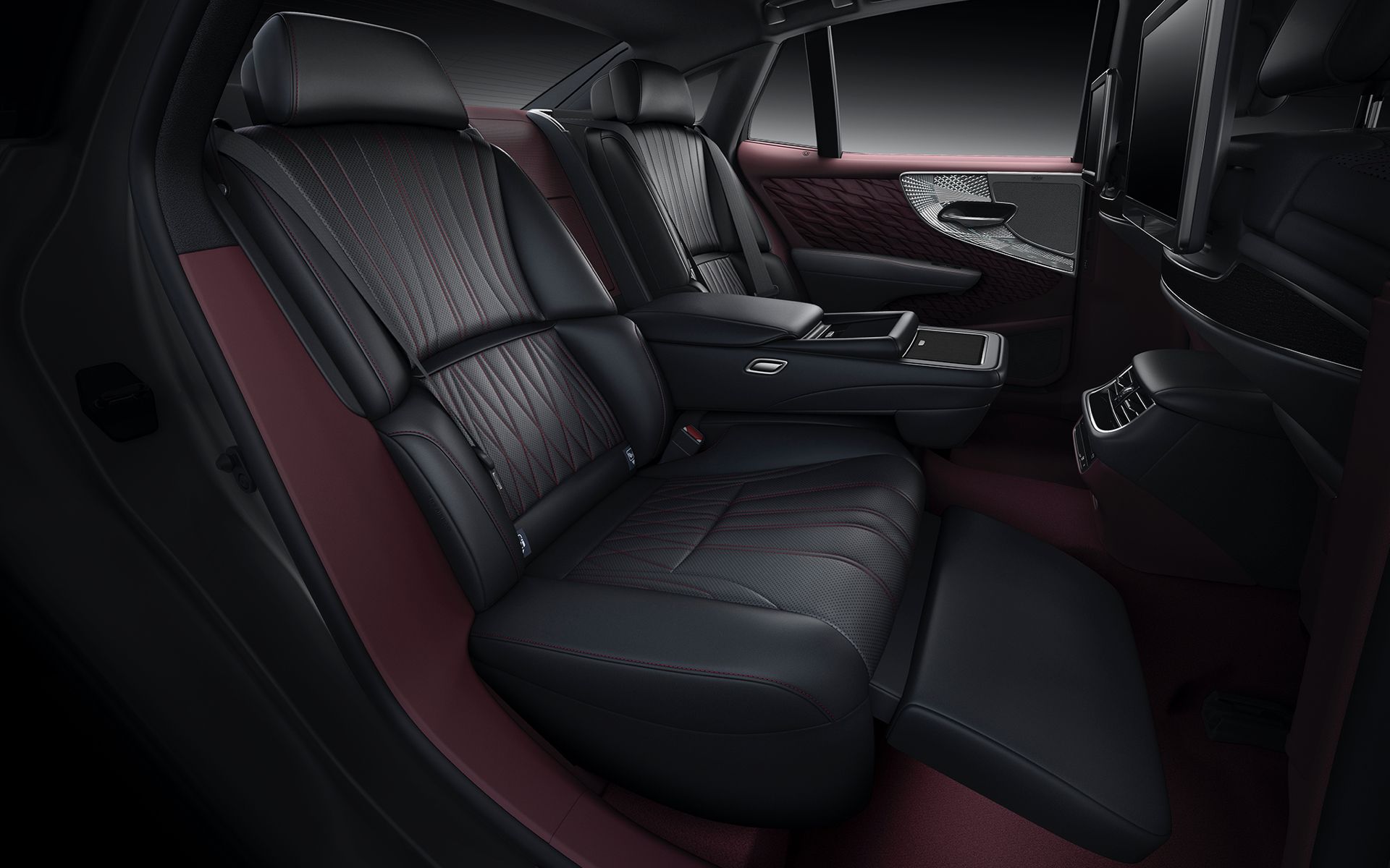 Lexus 2022 Ls 500 Awd Crimson Red Interior Cut Glass Tr
